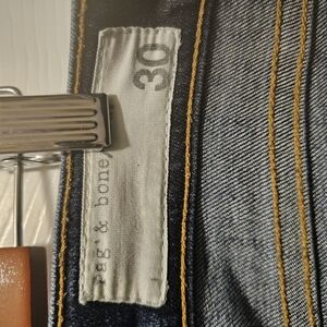 rag & bone Blue Straight Leg Jeans